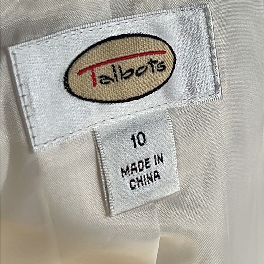 Talbots Off White Double Button Blazer Size 10 - image 5